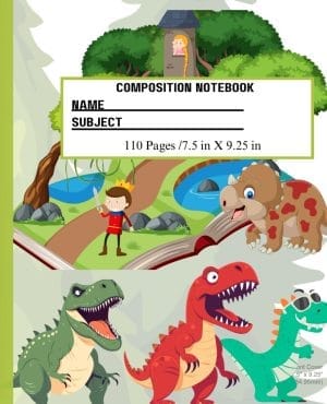 Composition Notebook: Cute Animal Composition Book for Kids, 110 Pages, 7.5 in X 9.25 in