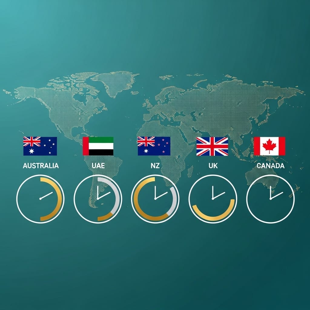 The Global Nurse’s Clock: How Long Until You’re Practicing in Canada, Australia & UAE? (2026 Timelines)