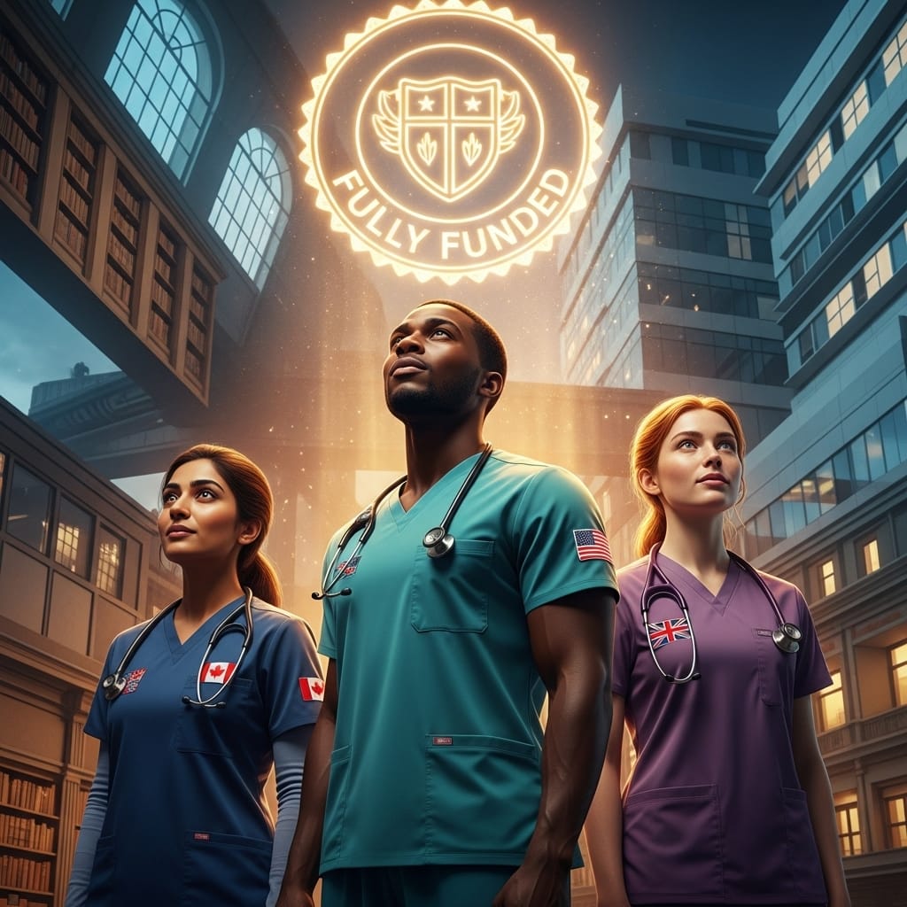 The “Fully Funded” Truth: Top 3 Universities for Nursing Scholarships (USA, Canada, UK)